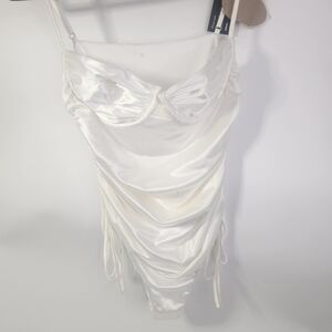 Elegant White Satin Women's Sleepwear